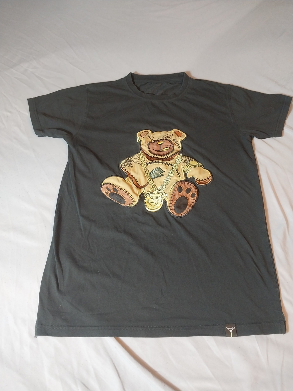 Screenshot Brand Goldchain Teddy Bear Premium Applique Graphic Tee #446